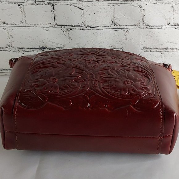 'PATRICIA NASH' 'AVELEY' CARRY-ALL ETCHED LEATHER CROSSBODY BAG - Picture 9 of 16